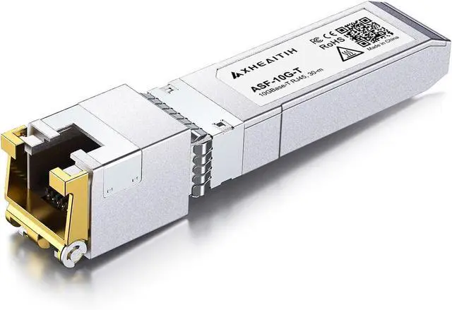 1.25/2.5/5/10G-T RJ45 Optical Module 10GBase-T SFP+ Transceiver 30M with CAT6a/7 for Cisco for Fortinet for Ubiquiti for Netgear for Mikrotik for D-Link for Meraki for TP-Link and More Plug and Play