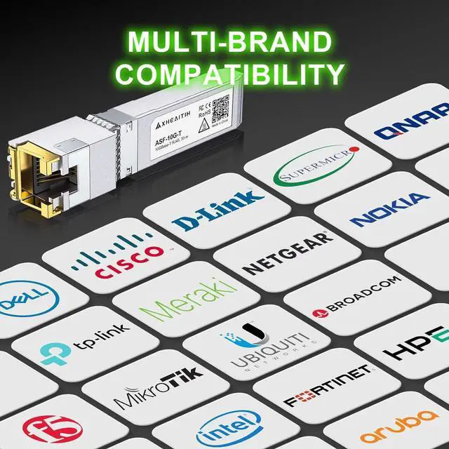 1.25/2.5/5/10G-T RJ45 Optical Module 10GBase-T SFP+ Transceiver 30M with CAT6a/7 for Cisco for Fortinet for Ubiquiti for Netgear for Mikrotik for D-Link for Meraki for TP-Link and More Plug and Play - Image 5