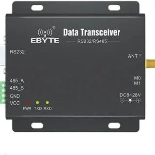 RS232 RS485 Modbus Wireless Transceiver 433MHz 37dbm E90-DTU(433C37) 10km Half Duplex High Speed Continuous Modbus IOT Wireless Transceiver Module