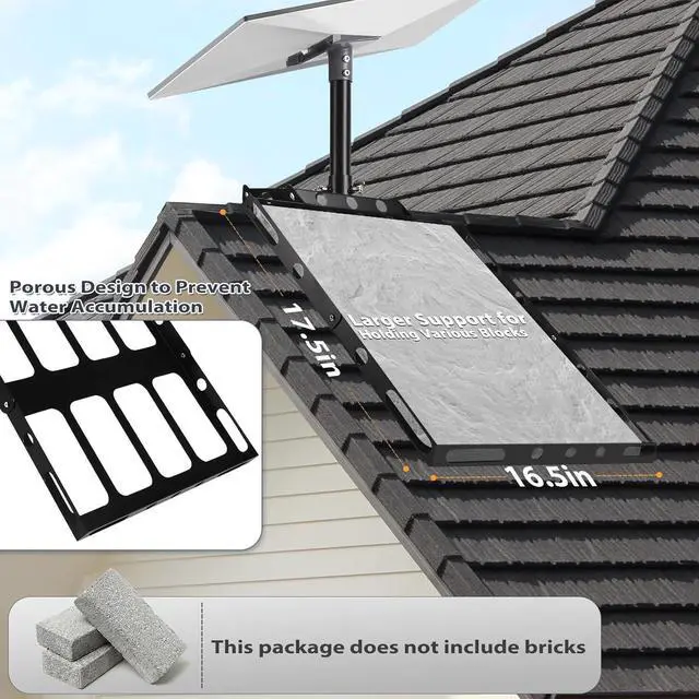 Gen 3 Starlink Roof Mount, Starlink Roof Ridge Mount with Gen 3 Pipe Adapter, Adjustable Angle Starlink Mounting Kit, No Drilling Required - Image 3