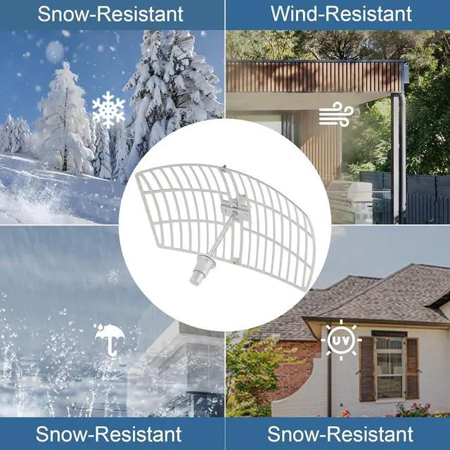 5.8GHz 5GHz 24dBi High-Gain WiFi Outdoor Directional Dish Antenna (5150-5850 MHz) N-Type Female Grid Parabolic - Image 6