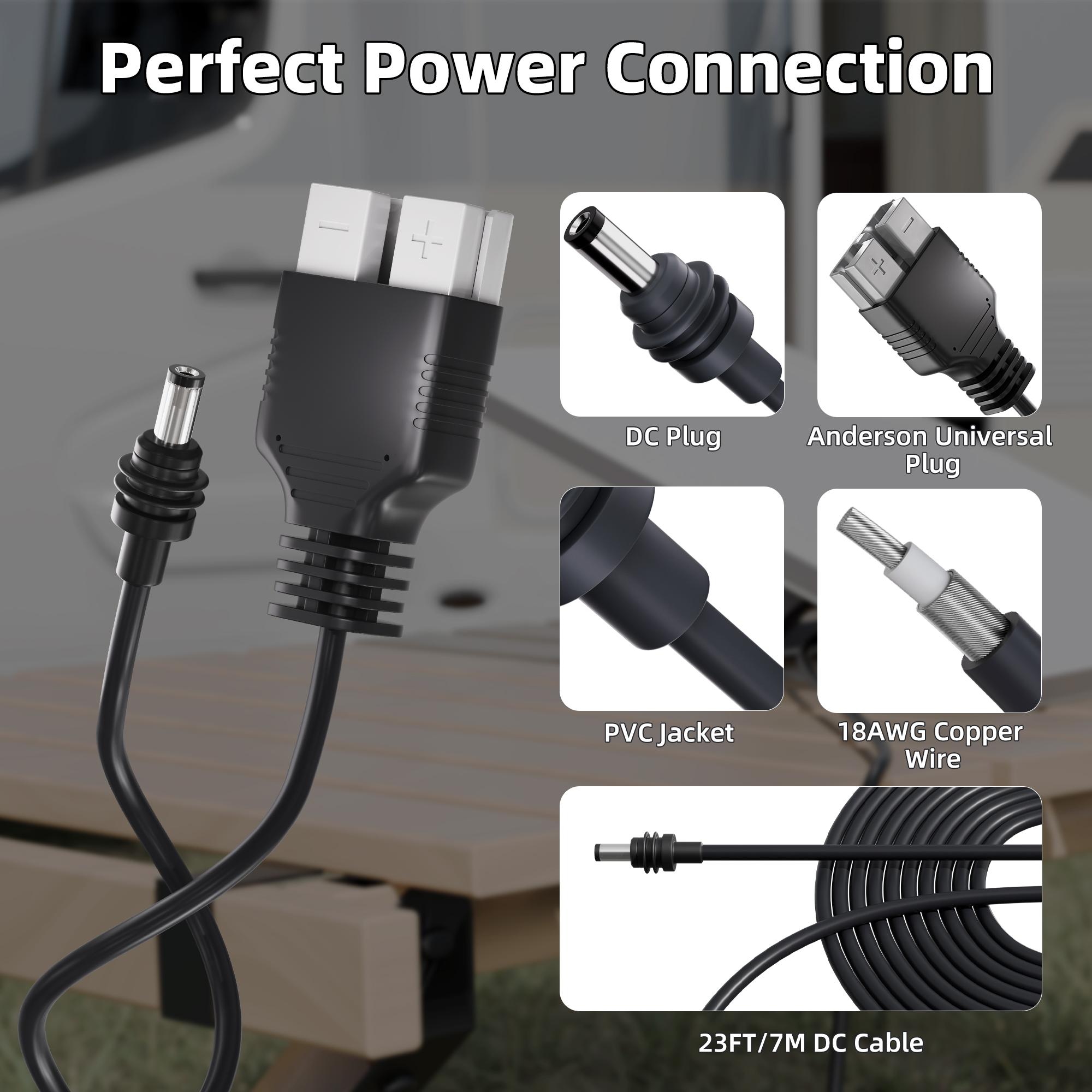 DC-DC30V3.5A+AP-50 Starlink Mini DC
12V/24V to 30V Conversion Kit Anderson Powerpole to DC Plug 23FT/7M Cable for
RV, Marine, Off-Grid | Kenya - Image 3