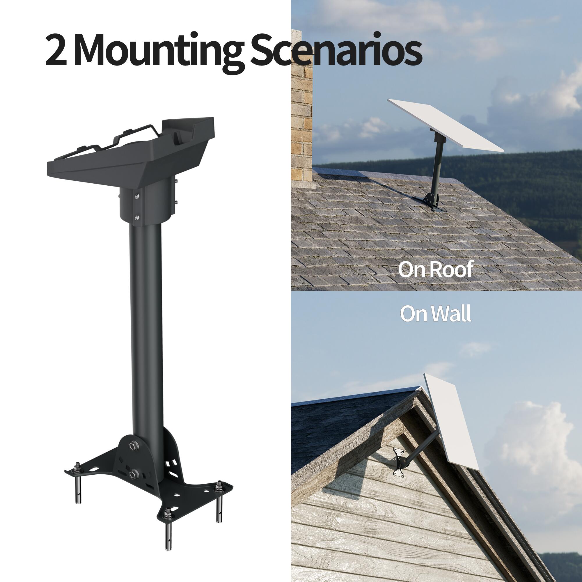 GEN3-DM1-PRM2 Starlink Gen 3 Adjustable
Ridge Roof Mount Kit with Pipe Adapter and Pole | Kenya - Image 4