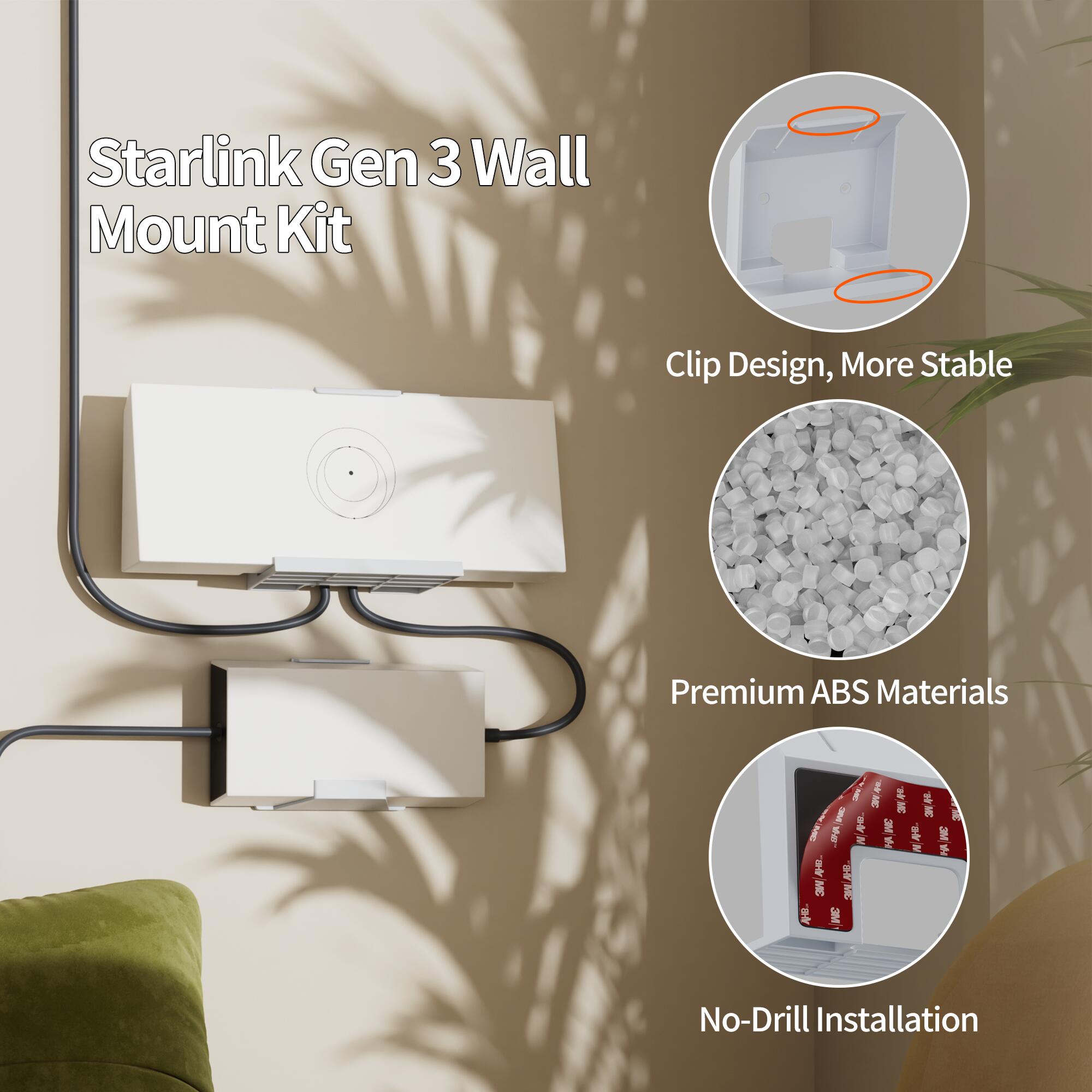Gen3-R2 Starlink Gen3 Router and Power
Supply Wall Mount Kit – No Drill Installation | Kenya - Image 2