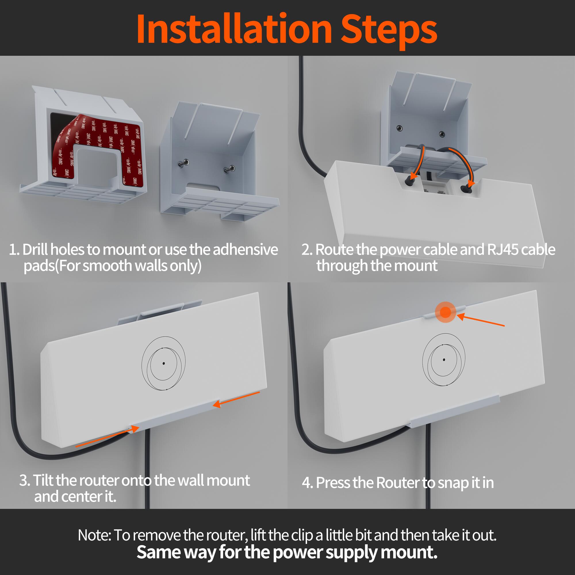 Gen3-R2 Starlink Gen3 Router and Power
Supply Wall Mount Kit – No Drill Installation | Kenya - Image 3