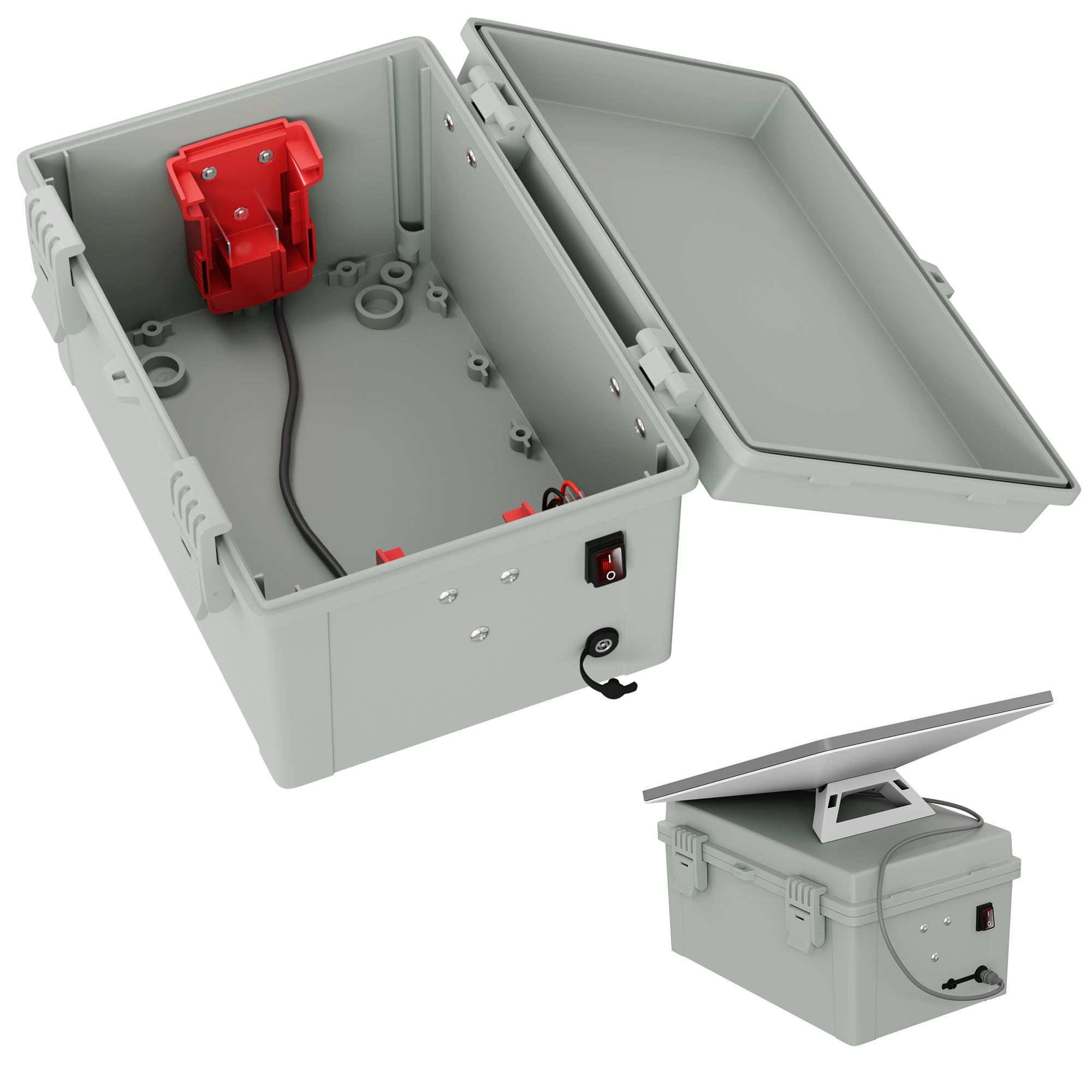 KG20X30X17-MWK-DC2.1-1 Starlink Mini Dual
Milwaukee 18V/20V Battery Adapter Box with DC Plug & Switch | Kenya