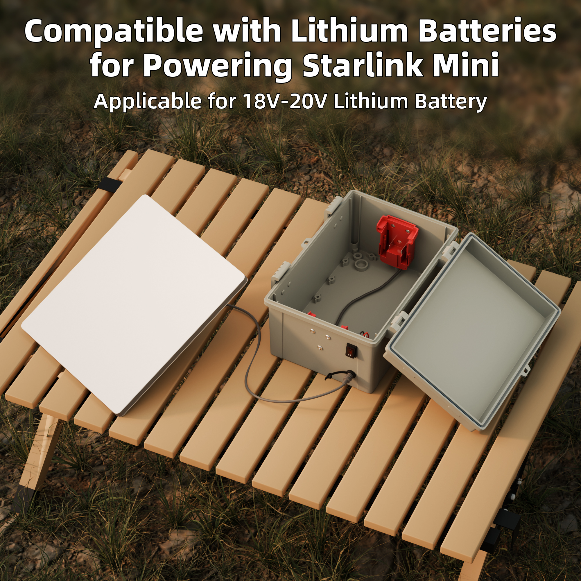 KG20X30X17-MWK-DC2.1-1 Starlink Mini Dual
Milwaukee 18V/20V Battery Adapter Box with DC Plug & Switch | Kenya - Image 4