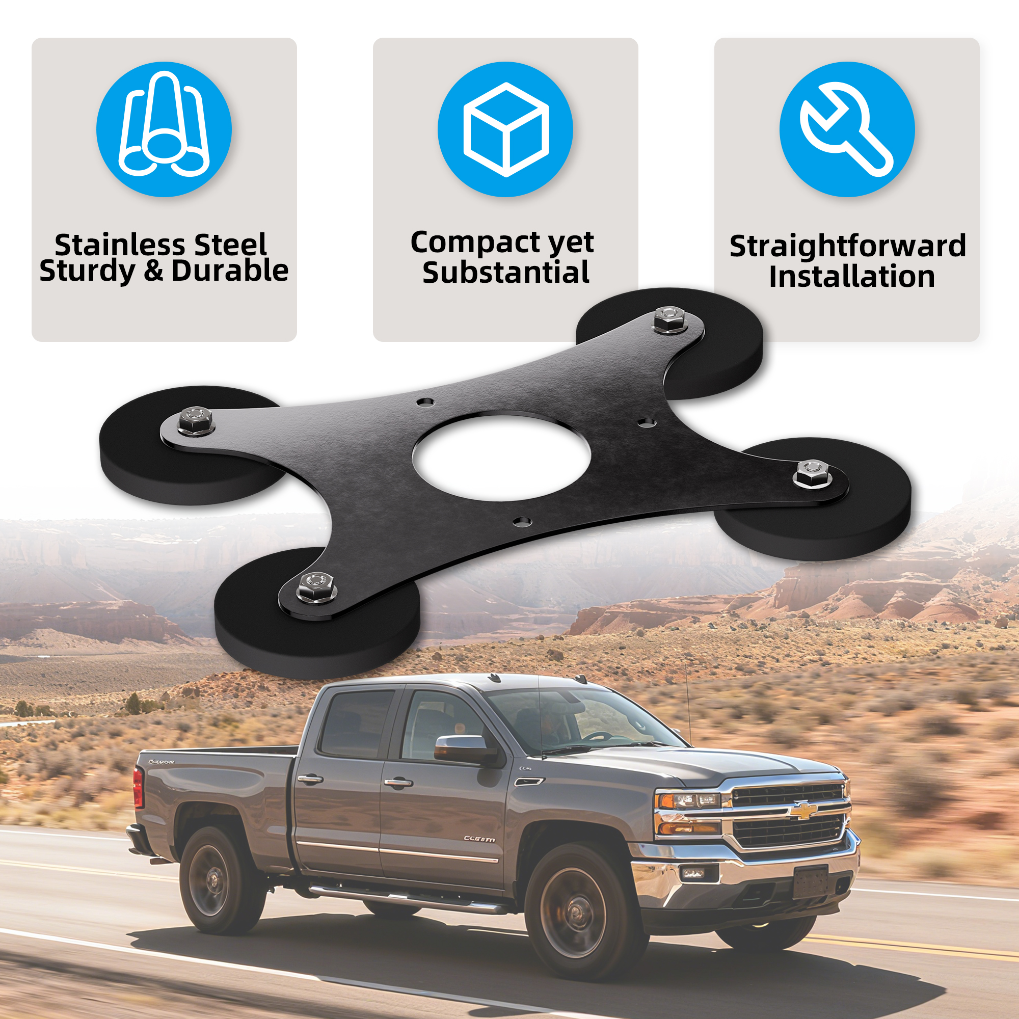 MINI-BR19-KIT Starlink Mini Magnetic
Mount Base No-Drill Magnetic Solution for Official Adapters – 300 lbs Force |
Kenya - Image 2