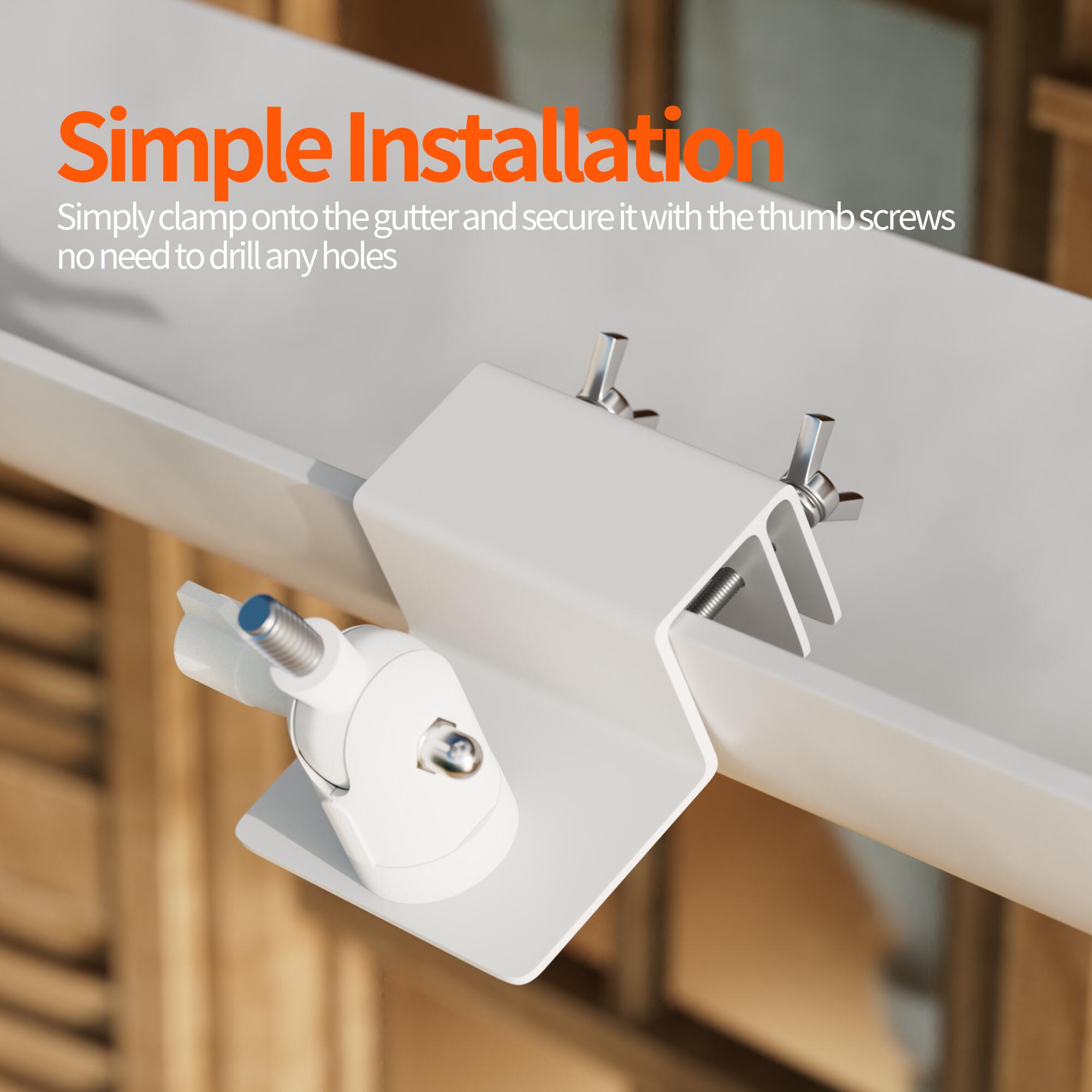 MINI-BR3 Starlink Mini Adjustable Gutter
Mount with Tripod Adapter Fits Original Pipe Adapter | Kenya - Image 4