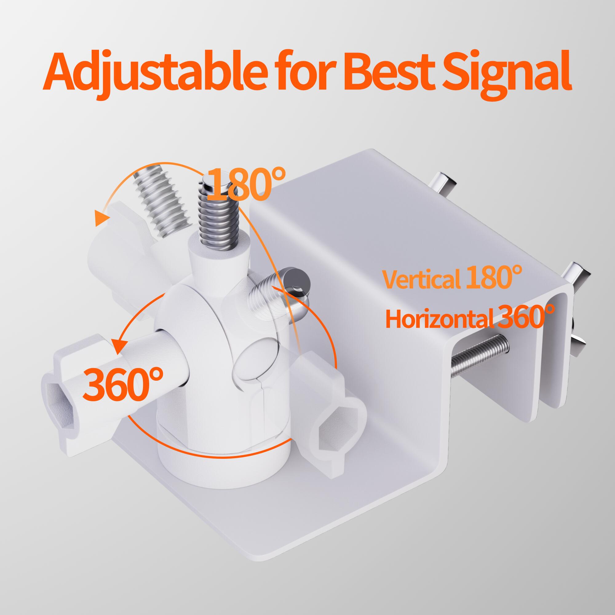 MINI-BR3 Starlink Mini Adjustable Gutter
Mount with Tripod Adapter Fits Original Pipe Adapter | Kenya - Image 3