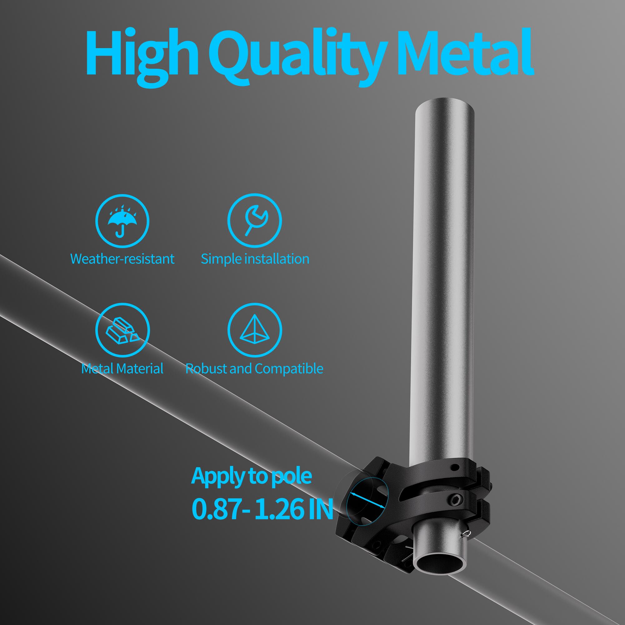 MINI-CM1-L Starlink Mini Pole Mount Kit
with Aluminum Alloy Extended Pipe Fits Original Pipe Adapter | Kenya - Image 2