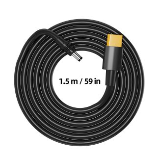 MINI-DC-XT60M Starlink Mini XT60 Male
Connector to DC Power Cable – 16AWG – 4.9FT/1.5M | Kenya