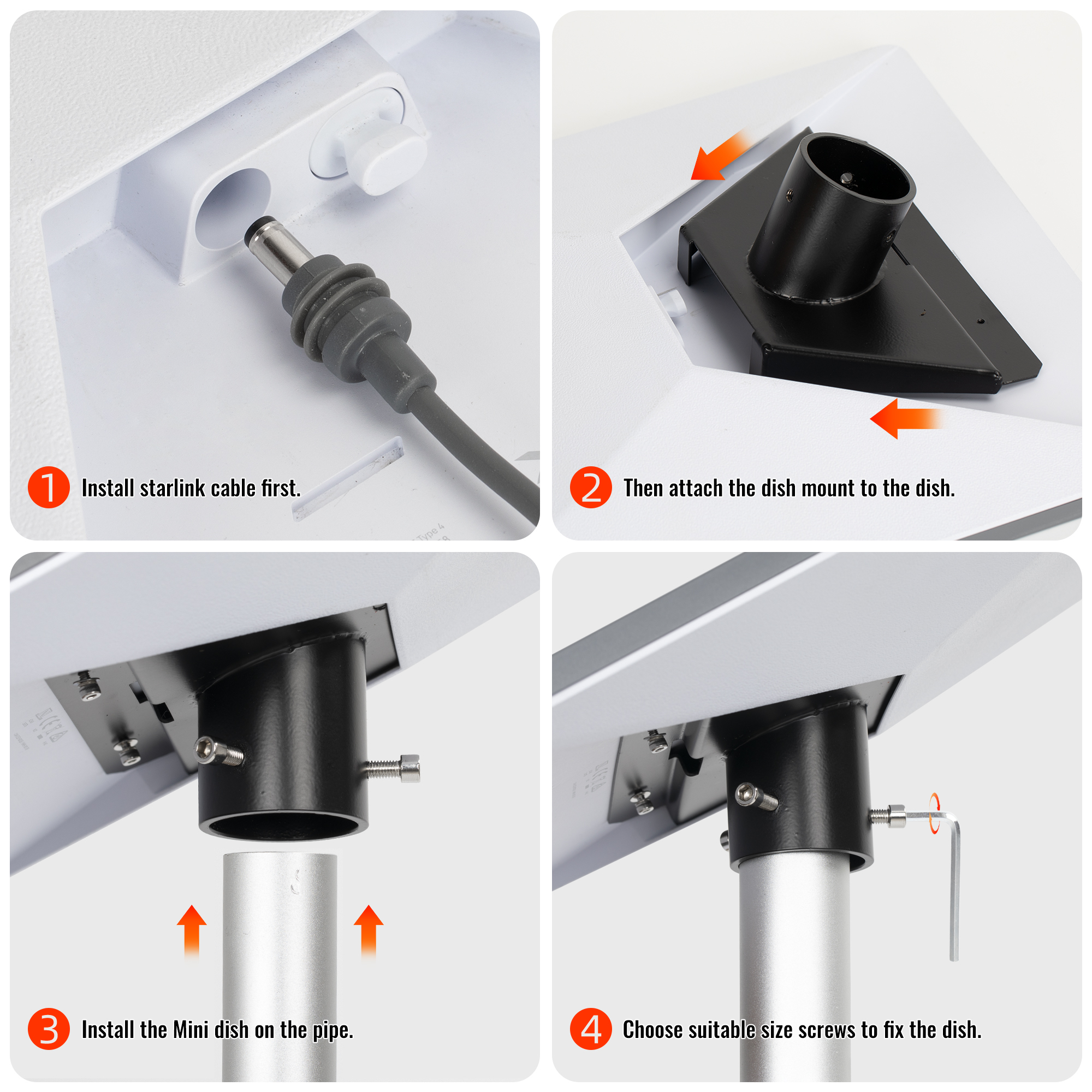 MINI-DM2 Starlink Mini Metal Pipe Adapter
Pole Mount for Up to 1.54? Poles | Kenya - Image 4