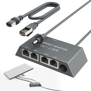 MINI-EA4-CABLE0.5M Starlink Gen 3 &
Mini 4-Port Ethernet Adapter Professional LAN Network Expansion Hub | Kenya