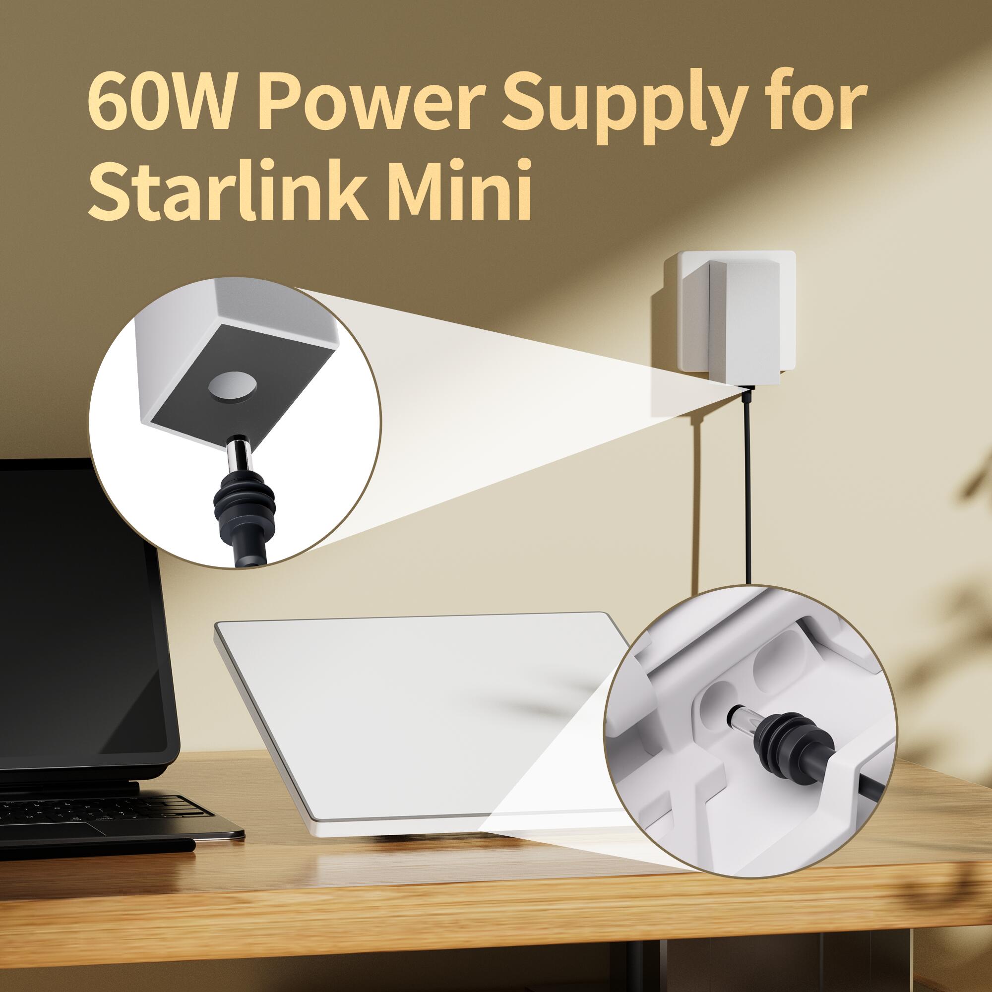 MINI-POW1 Starlink Mini Power Supply
Adapter with 60W AC 100-240V Global Voltage | Kenya - Image 5
