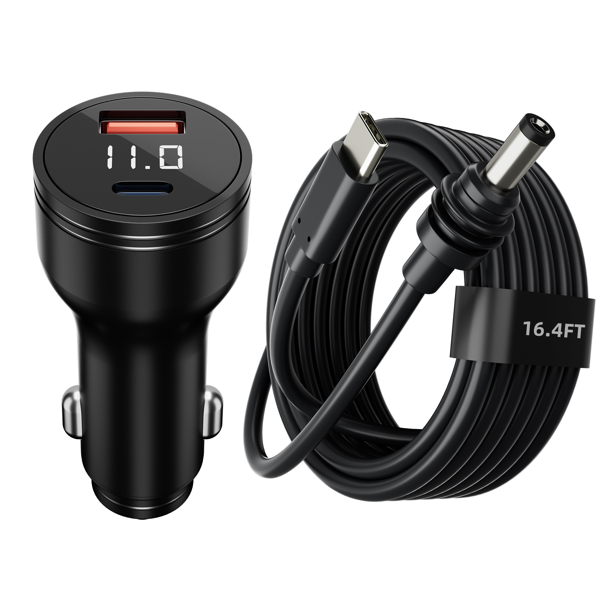 MINI-USBC1 Starlink Mini 140W Car Charger
& Cable | Dual Port 12V-24V PD Adapter with Voltmeter + 16.4ft USB-C to
DC Cord | Kenya