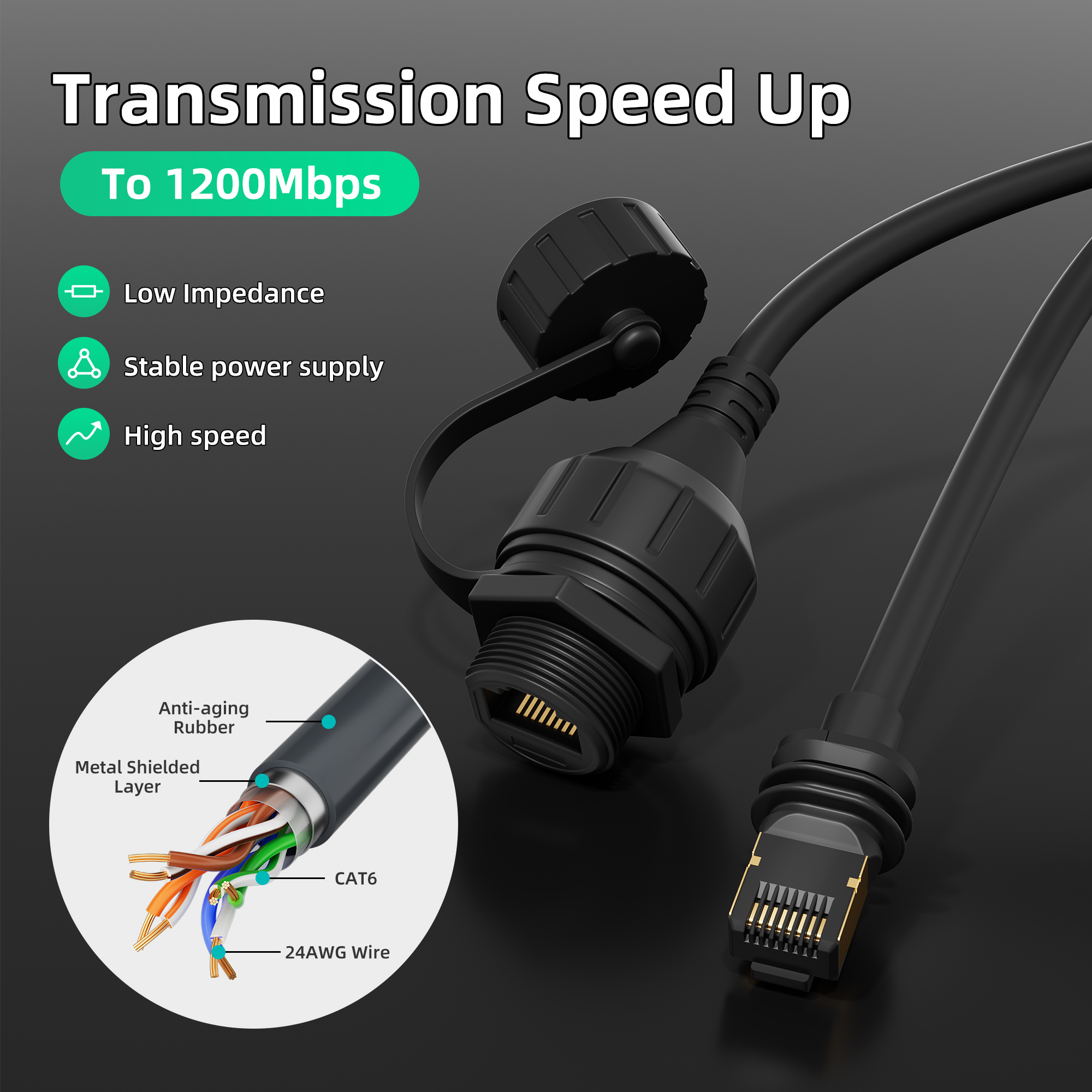 Starlink Gen 3/Mini SPX Plug to RJ45
Coupler Waterproof Ethernet Adapter Kit | Kenya - Image 2