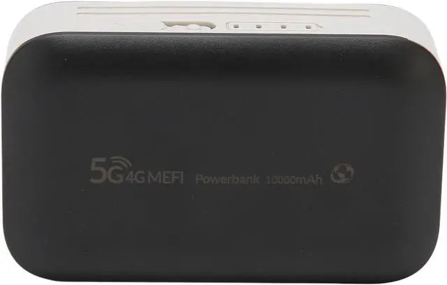 Portable 4G LTE Router with 300Mbps LTE Modem, 10000mAh Battery, Supports 10 Devices for Travel, Outdoor Live Broadcasting, Black