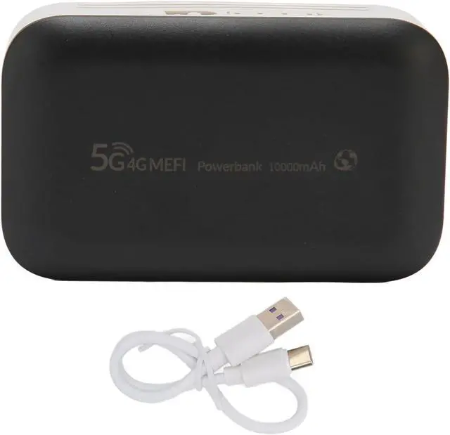 Portable 4G LTE Router with 300Mbps LTE Modem, 10000mAh Battery, Supports 10 Devices for Travel, Outdoor Live Broadcasting, Black - Image 6