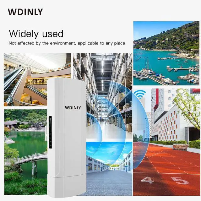 5KM Wireless Bridge Outdoor for Network Extend, 5.8G Point to Point WiFi Bridge Long Range with 14dBi High Gain Antenna, PoE Powered, for Starlink WiFi Extender/Surveillance Camera, 2 RJ45 Port - Image 5
