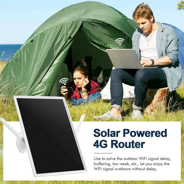 Solar Powered 4G LTE Modem Router with SIM Card Slot, 50M WiFi Range, IP66 Waterproof, 15W and 20000mAh Battery Built-in, Design for Yards,campings and Outdoor Area - Image 4