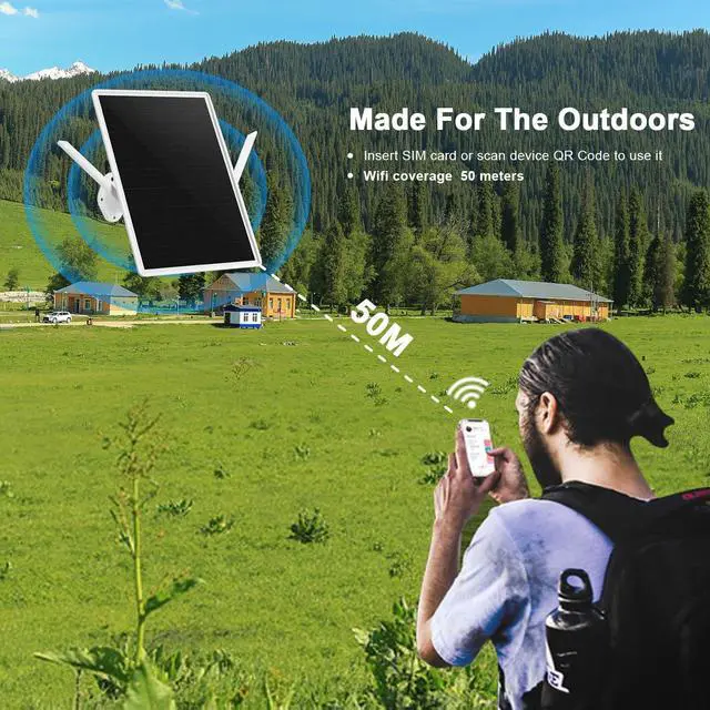Solar Powered 4G LTE Modem Router with SIM Card Slot, 50M WiFi Range, IP66 Waterproof, 15W and 20000mAh Battery Built-in, Design for Yards,campings and Outdoor Area - Image 3