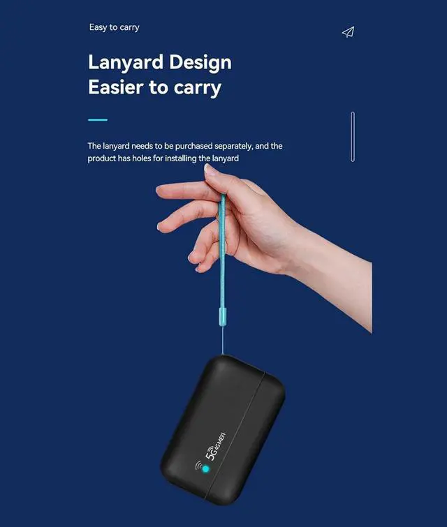 Portable 4G LTE Router with 300Mbps LTE Modem, 10000mAh Battery, Supports 10 Devices for Travel, Outdoor Live Broadcasting, Black - Image 3