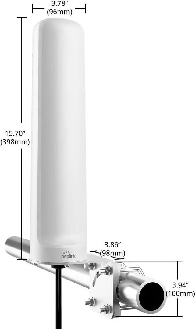 Peplink Cellular & WiFi Antenna Maritime 20G | LTE Connectivity 2x2 MIMO Dual Band Ultra-Wide Bandwidth | Built-in High Gain Amplifier GPS Receiver | Designed for Long Range and Maritime Excellence - Image 2