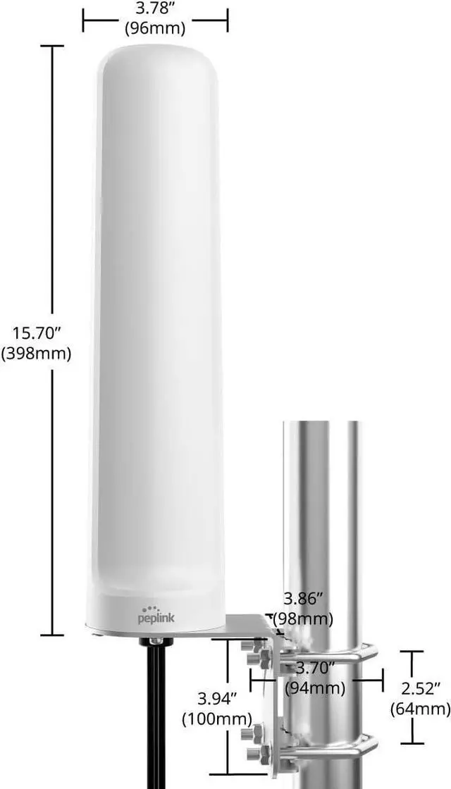 Peplink Cellular & WiFi Antenna Maritime 20G | LTE Connectivity 2x2 MIMO Dual Band Ultra-Wide Bandwidth | Built-in High Gain Amplifier GPS Receiver | Designed for Long Range and Maritime Excellence