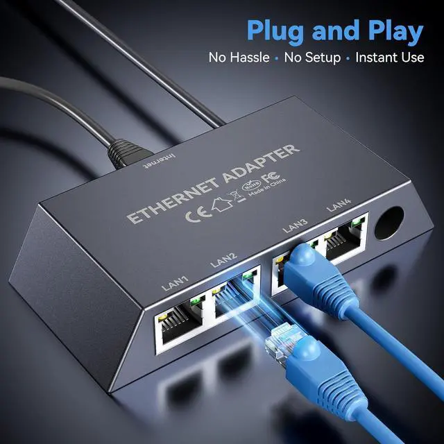 4 Ports Starlink Ethernet Adapter for Gen 3 and Starlink Mini, Connect 4 Wired Devices at Once Up to 1Gbps - Image 6