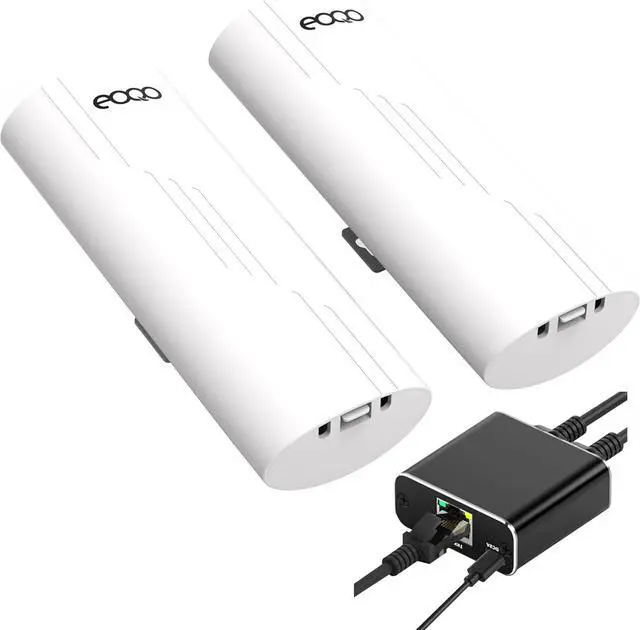 Point to Point Wireless Bridge 5.8GHz Starlink WiFi Extender, 3KM Range, 100Mbps Speed, 14dBi Antennas, Compatible with Starlink Gen 3 Dish, Includes an Ethernet Splitters and 2pcs 24V PoE Injectors