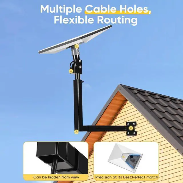 Starlink Mount, Telescoping Gen 3 Starlink Wall Mount, Starlink Standard Mounting Kit-Include Starlink Gen 3 Pipe Adapter - Image 4