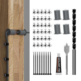 WG-25-KIT Starlink Cable Routing Kit for
Gen 2/3 & Mini | Complete Wall Pass-Through with Drill Bits, Grommets,
Clips & Sealant | Kenya
